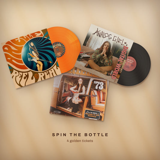 Spin the Bottle: Reel to Real vinyl, Analog Girl vinyl and the signed '73 Live to Vinyl.