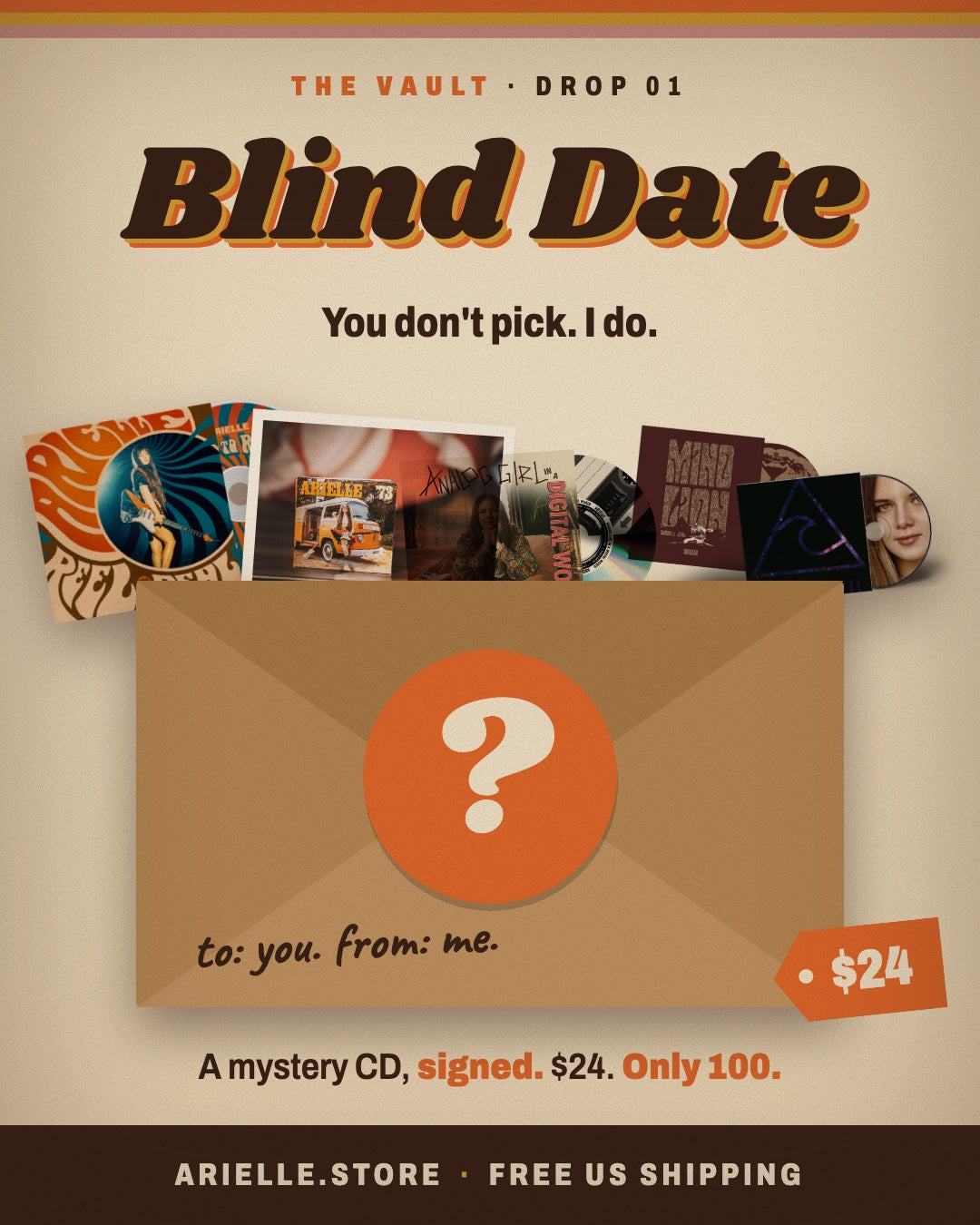 Blind Date: a mystery signed CD. $24. Only 100.